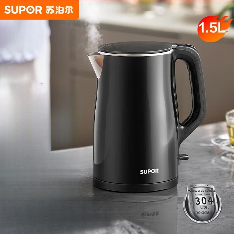 Supor SW-15T83A Fierbător electric, 1.5 L, din oțel inoxidabil 304, pereți dubli