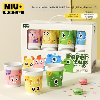 Cupe de hârtie de unică folosință, cu pereți groși, pentru uz comercial, potrivite pentru băuturi calde și reci, anti-arzire, etanșe.