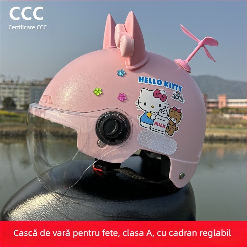 Cască jumătate pentru adulți, cu certificare 3C, pentru vehicule electrice, protecție UV, utilizare all-season, KT Cat