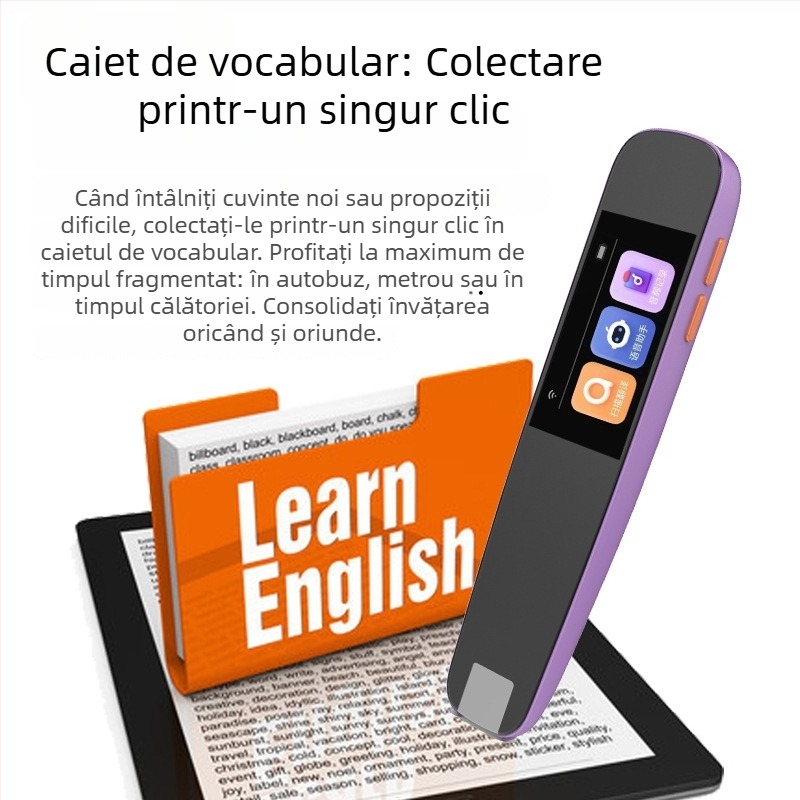 Stilou AI de scanare cu traducere în engleză – dispozitiv de învățare pentru citire și dicționar pentru elevi