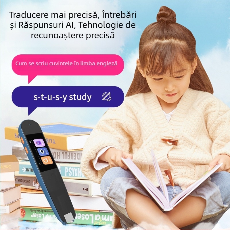 Stilou AI de scanare cu traducere în engleză – dispozitiv de învățare pentru citire și dicționar pentru elevi