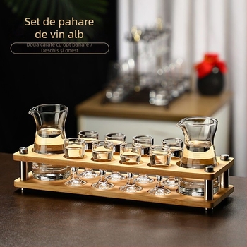 Set de distribuție a băuturilor pentru uz casnic, pahare mici de shot, set de vin de înaltă clasă cu suport graduat pentru pahare.