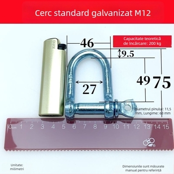 Inel de cuplare pentru vite – versiune îmbunătățită, robust pentru legarea cu funie, pin pentru cușcă gros și lanț pentru vită, galvanizat