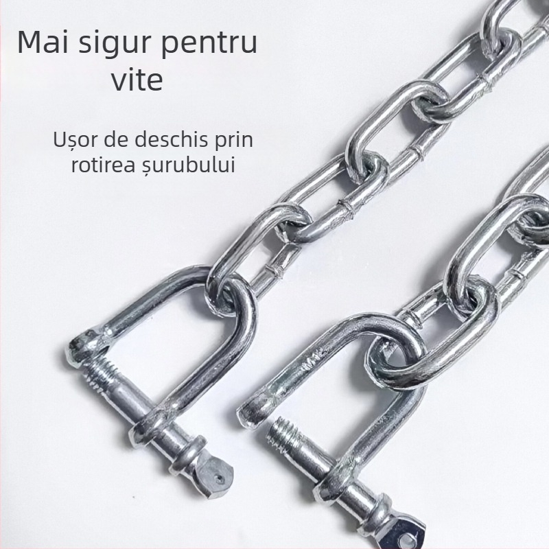 Inel de cuplare pentru vite – versiune îmbunătățită, robust pentru legarea cu funie, pin pentru cușcă gros și lanț pentru vită, galvanizat