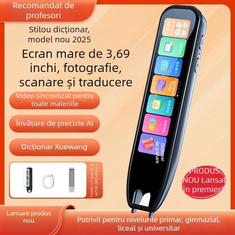 MD24 Dicționar inteligent all-in-one cu scanare, citire la atingere și traducere pentru elevi de la primar la liceu