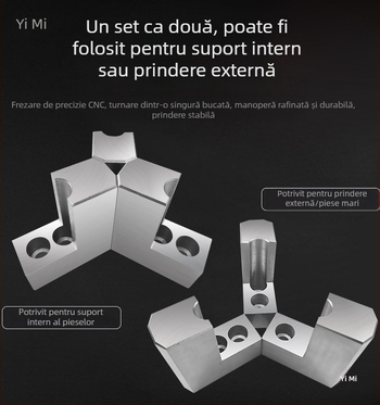 Mandrină hidraulică cu fălci moi de tip L, prindere cu trei fălci, fălci hidraulice mărite și groase, 6-8 inchi pentru strung CNC