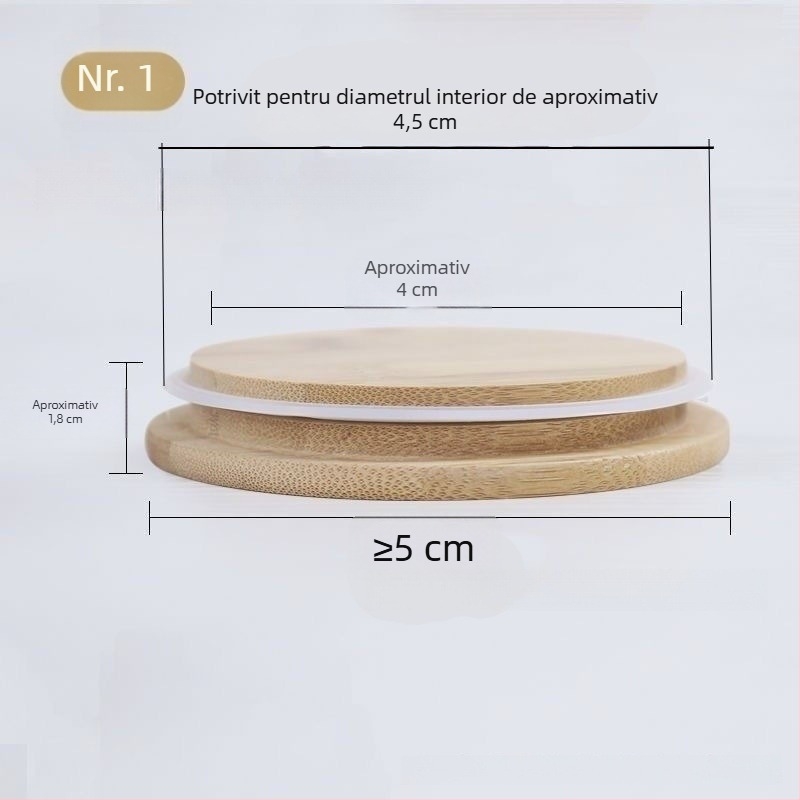 Capac din bambus gros, stil minimalist, pentru ceașcă, rotund pentru ceai și cafea, accesorii de bucătărie