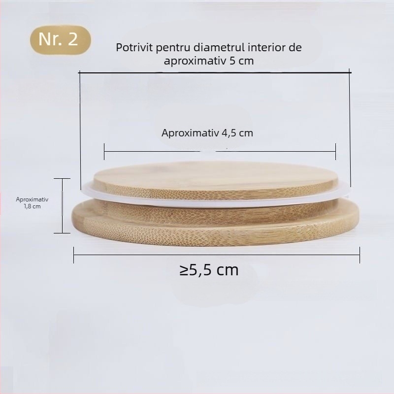 Capac din bambus gros, stil minimalist, pentru ceașcă, rotund pentru ceai și cafea, accesorii de bucătărie