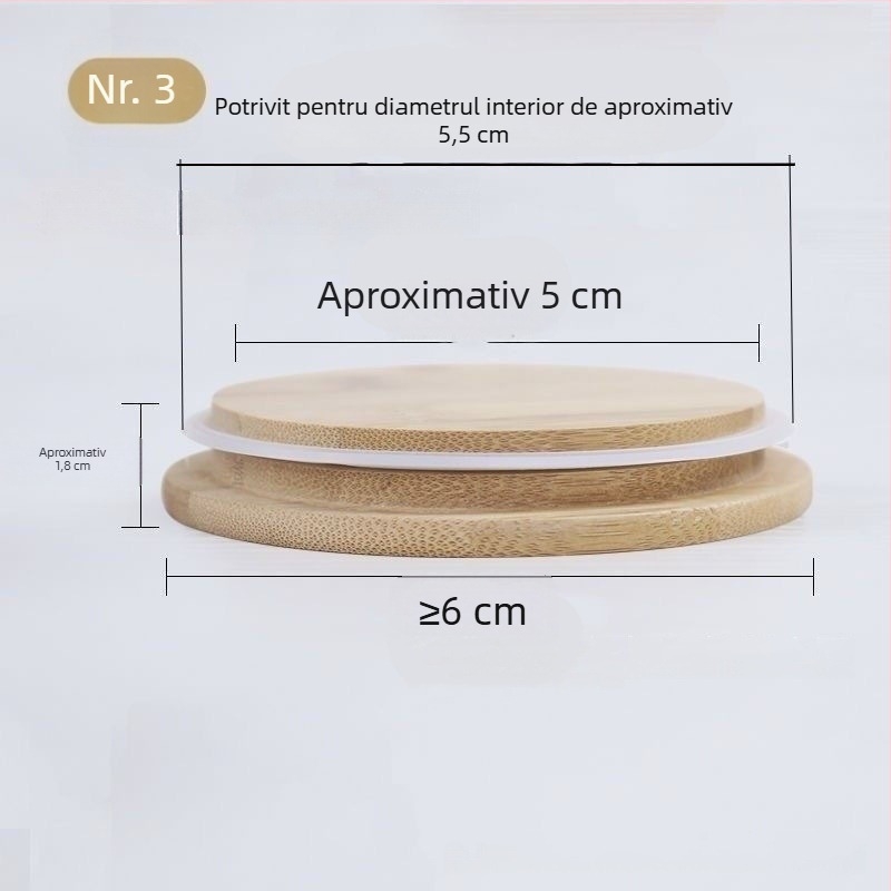 Capac din bambus gros, stil minimalist, pentru ceașcă, rotund pentru ceai și cafea, accesorii de bucătărie