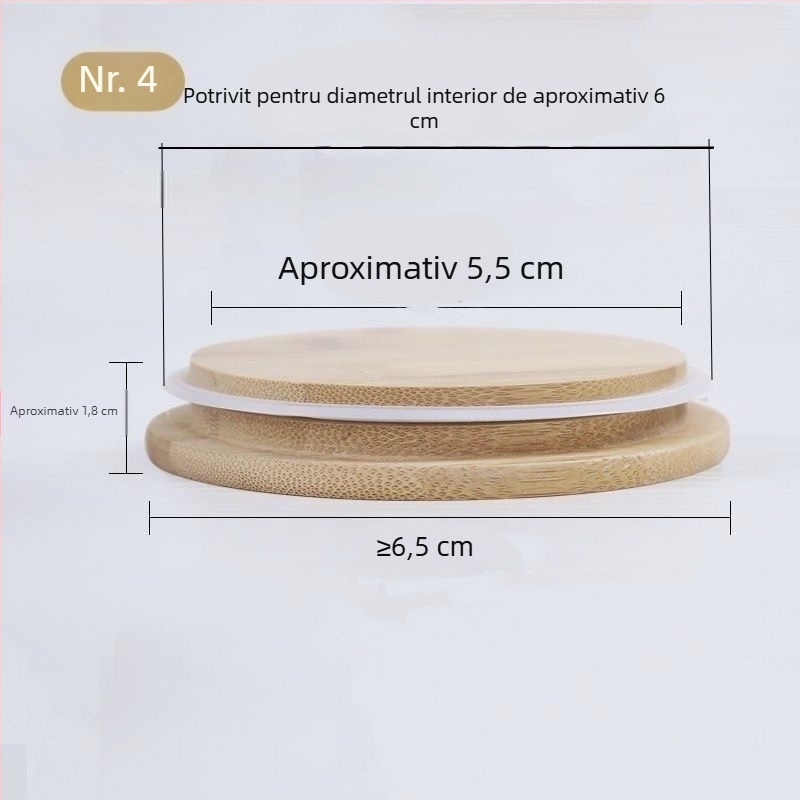 Capac din bambus gros, stil minimalist, pentru ceașcă, rotund pentru ceai și cafea, accesorii de bucătărie