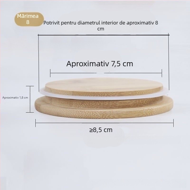 Capac din bambus gros, stil minimalist, pentru ceașcă, rotund pentru ceai și cafea, accesorii de bucătărie