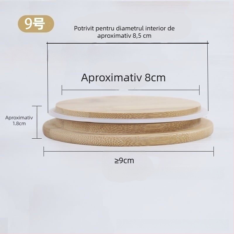 Capac din bambus gros, stil minimalist, pentru ceașcă, rotund pentru ceai și cafea, accesorii de bucătărie