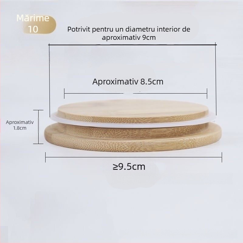 Capac din bambus gros, stil minimalist, pentru ceașcă, rotund pentru ceai și cafea, accesorii de bucătărie