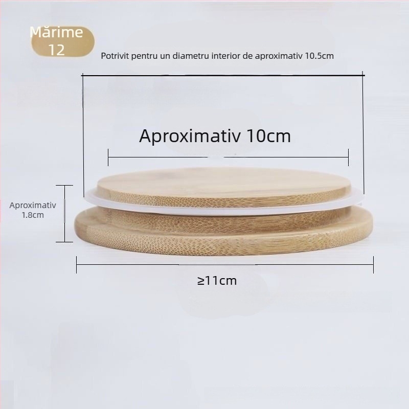 Capac din bambus gros, stil minimalist, pentru ceașcă, rotund pentru ceai și cafea, accesorii de bucătărie
