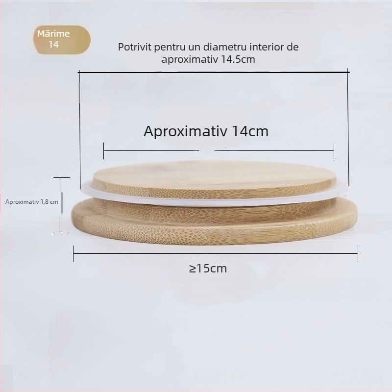 Capac din bambus gros, stil minimalist, pentru ceașcă, rotund pentru ceai și cafea, accesorii de bucătărie