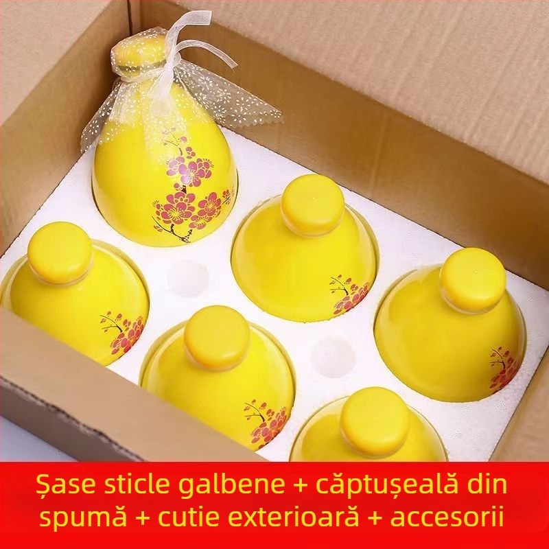 Sticlă din sticlă pentru fermentare acasă a vinului de fructe, sigilată, cu mâner, 0,5 kg, înaltă calitate