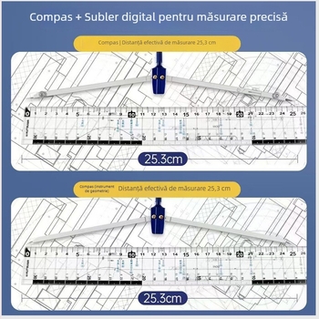 Set de instrumente de desen pentru inginerie civilă și proiectare arhitecturală