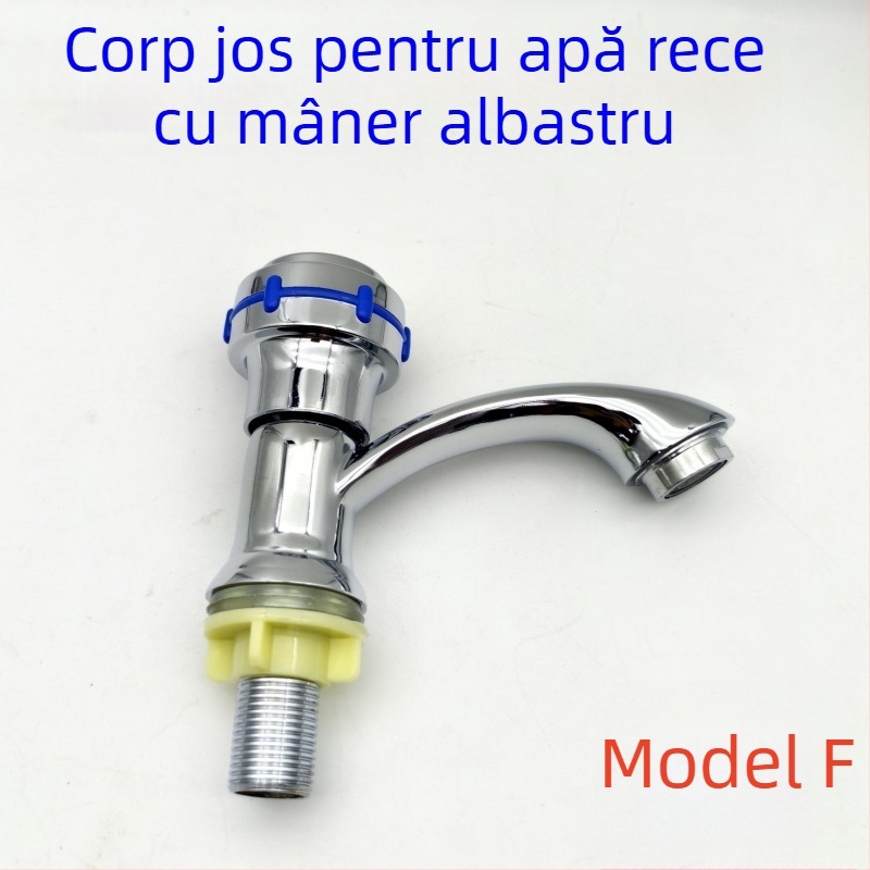 Robinet de baie pentru chiuvetă, cu un singur mâner, apă rece, montaj printr-o singură gaură