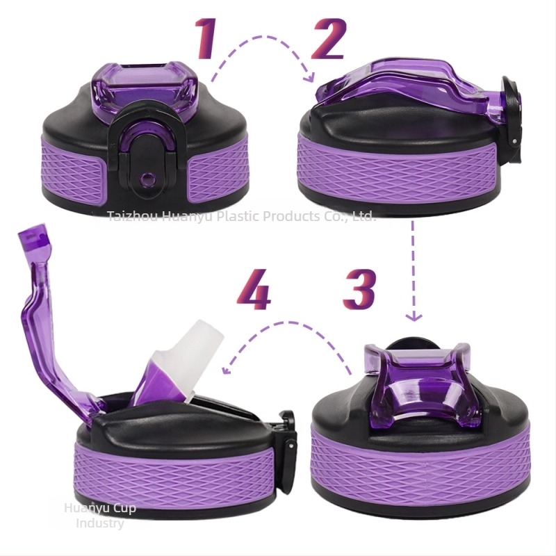 Capac pentru pahar sport de 32oz, diametru interior 65 mm, capac cu pai în stil spațial, sigilat, din plastic