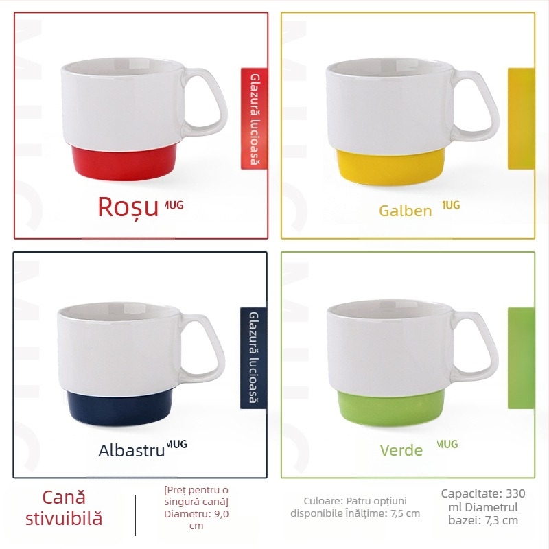 Ceașcă ceramică cu fotografie personalizată și logo prin transfer termic