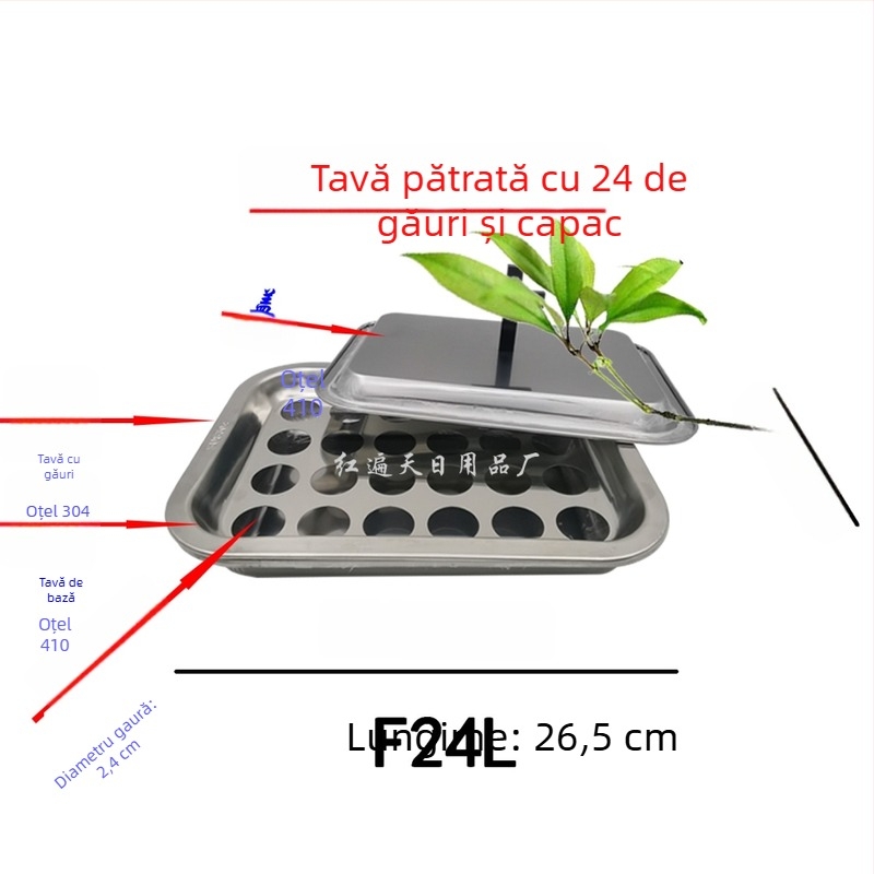 Suport pentru pahare de vin din oțel inoxidabil, tavă pătrată cu găuri, 24–77 găuri