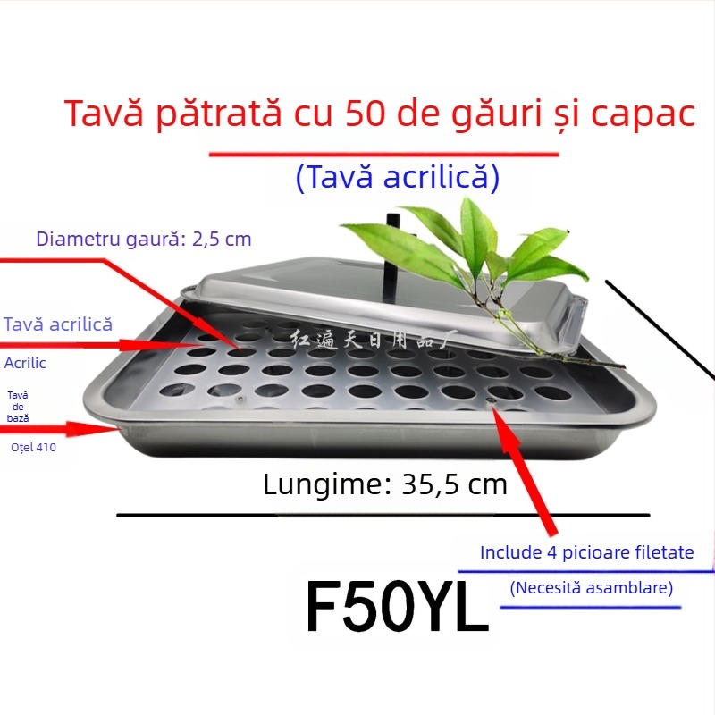 Suport pentru pahare de vin din oțel inoxidabil, tavă pătrată cu găuri, 24–77 găuri