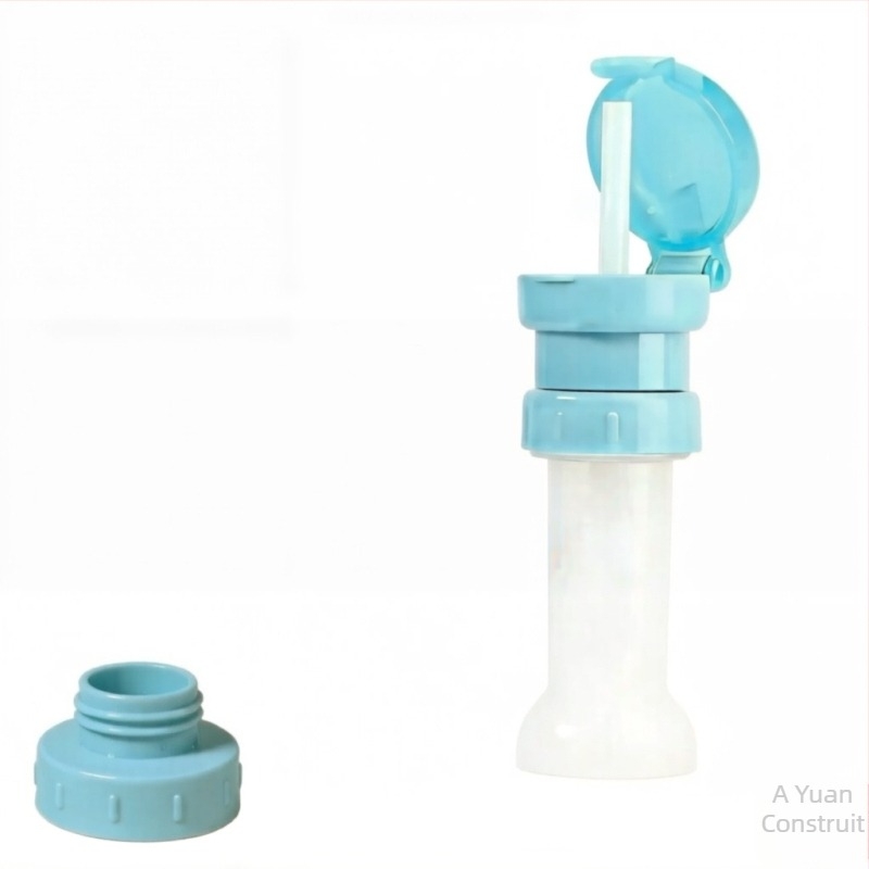 Capac 3 în 1 pentru sticlă cu pai, adaptor pentru gură mare și capac de conversie a gurii pentru sticlele copiilor, design cu frunză Orientală