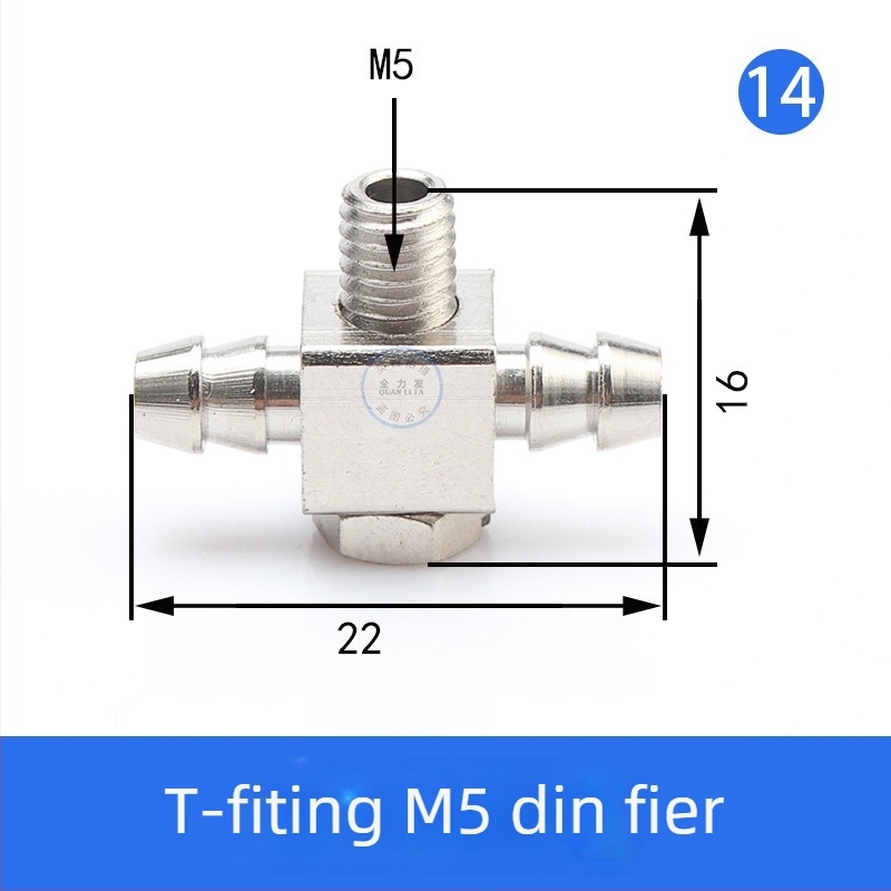 Accesorii pentru brațul robotic: ventuză, cap mare și cap mic, adaptor filet M5, T din fier și cot, conector pneumatic rapid