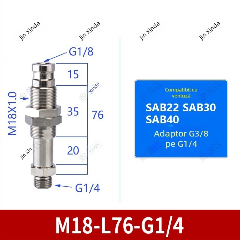 Cupă de vid pentru brațul robotic, cu strat simplu și strat dublu, diametre 22/30/40/50/60/80/100/125 mm