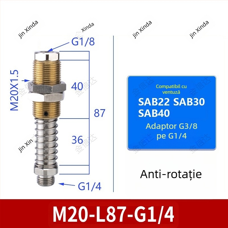 Cupă de vid pentru brațul robotic, cu strat simplu și strat dublu, diametre 22/30/40/50/60/80/100/125 mm
