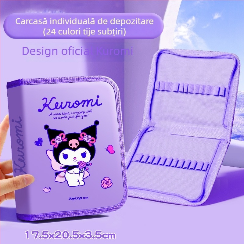 Geantă de depozitare Sanrio pentru markere acrilice, 24 de culori, pentru copii