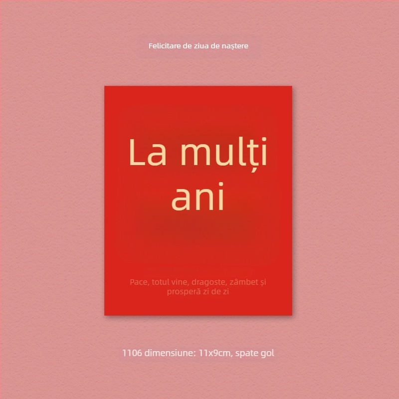 Felicitare cu noroc și bogăție pentru Festivalul Primăverii și Anul Nou – scrisă de mână, decorativă