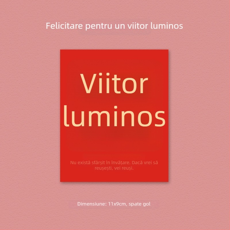 Felicitare cu noroc și bogăție pentru Festivalul Primăverii și Anul Nou – scrisă de mână, decorativă