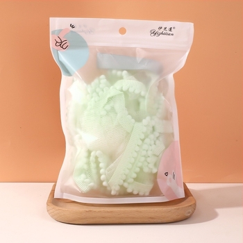 Bilă de baie cu floare și perle – burete spumant, accesoriu drăguț pentru baie
