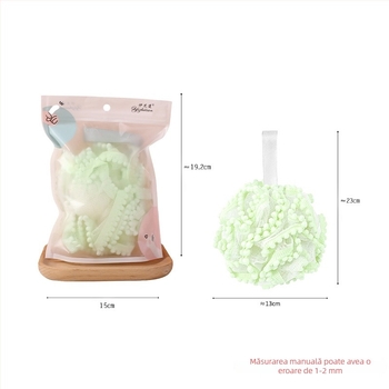 Bilă de baie cu floare și perle – burete spumant, accesoriu drăguț pentru baie