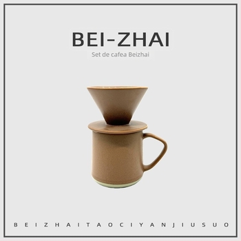 Cafetieră ceramică pentru cafea turnată manual, filtru în stil englezesc, set retro de filtre pentru cafea, ustensile pentru filtrare prin picurare, set cadou