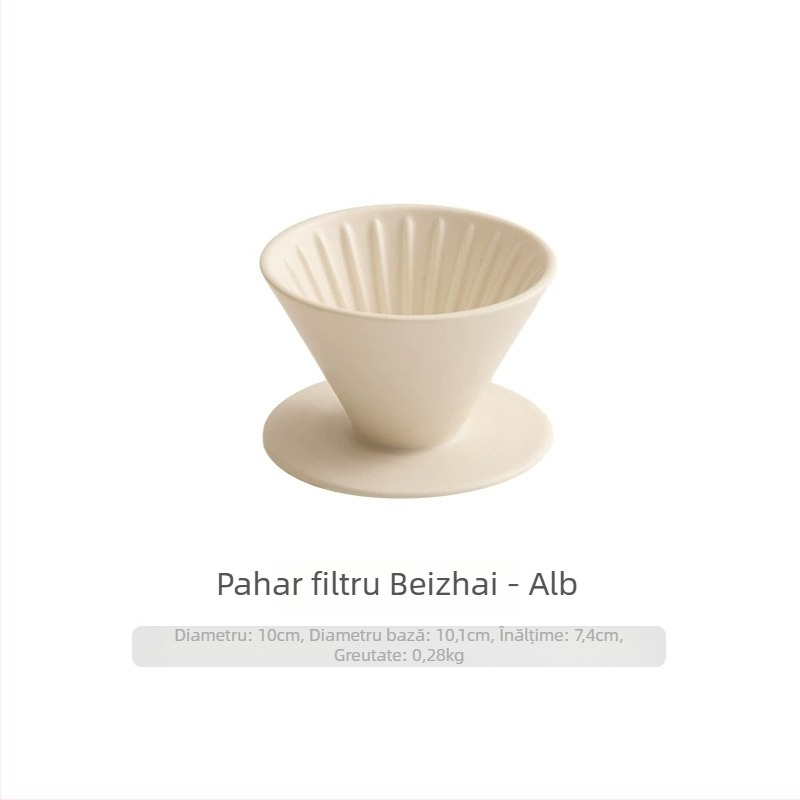 Cafetieră ceramică pentru cafea turnată manual, filtru în stil englezesc, set retro de filtre pentru cafea, ustensile pentru filtrare prin picurare, set cadou