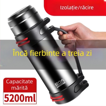 Termos pentru bărbați, cu capacitate mare, ceașcă izolată pentru ceai