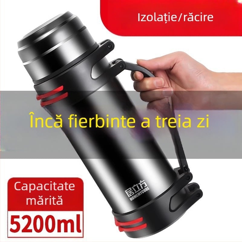 Termos pentru bărbați, cu capacitate mare, ceașcă izolată pentru ceai