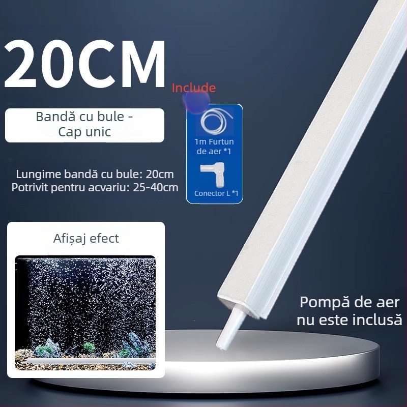 Kit acvariu cu bule de oxigen: bandă de bule, cascadă de bule, pietre cu bule, disc de aer nano, decor peisaj, perdea de aer, pompă de oxigen