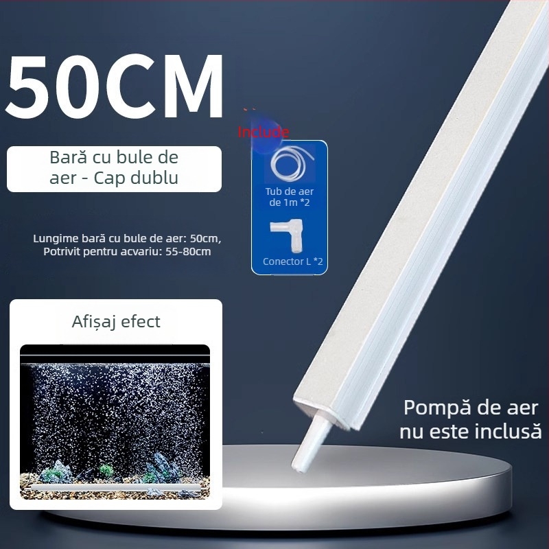 Kit acvariu cu bule de oxigen: bandă de bule, cascadă de bule, pietre cu bule, disc de aer nano, decor peisaj, perdea de aer, pompă de oxigen