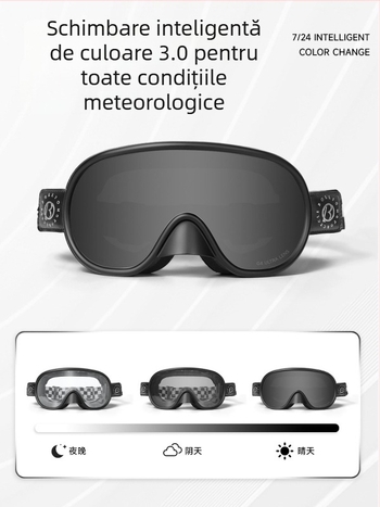 Ochelari pentru motocicletă, zi-noapte, stil retro, pentru cască Harley, protecție împotriva vântului, culoare schimbătoare, compatibili cu ochelari de vedere