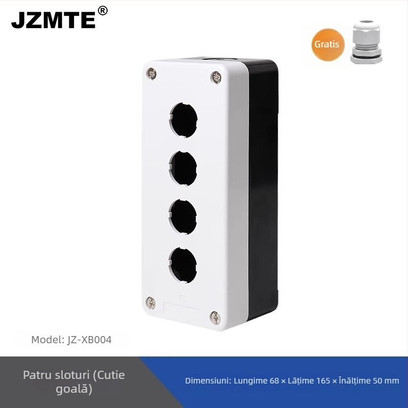 Cutie de control portabilă industrială cu buton impermeabil pornire/oprit, indicator cu săgeată și oprire de urgență cu resetare automată