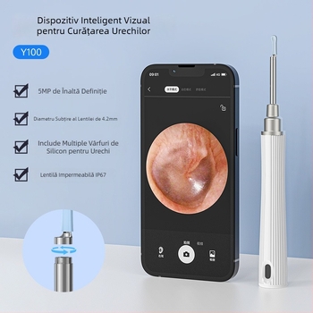 Lingură vizuală pentru urechi cu cameră HD și endoscop Wi‑Fi