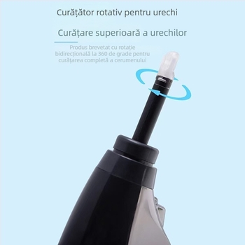 Instrument de curățare a urechilor cu lumină, reîncărcabil, lingură de urechi cu cap moale, portabil pentru uz casnic, pentru adulți
