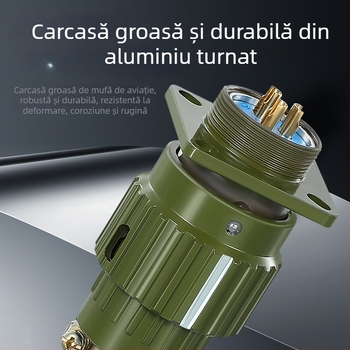 Conector aerian, masculin și feminin, priză industrială Y2M, 2/3/4/5/7/10/14 nuclee, conector cu clips