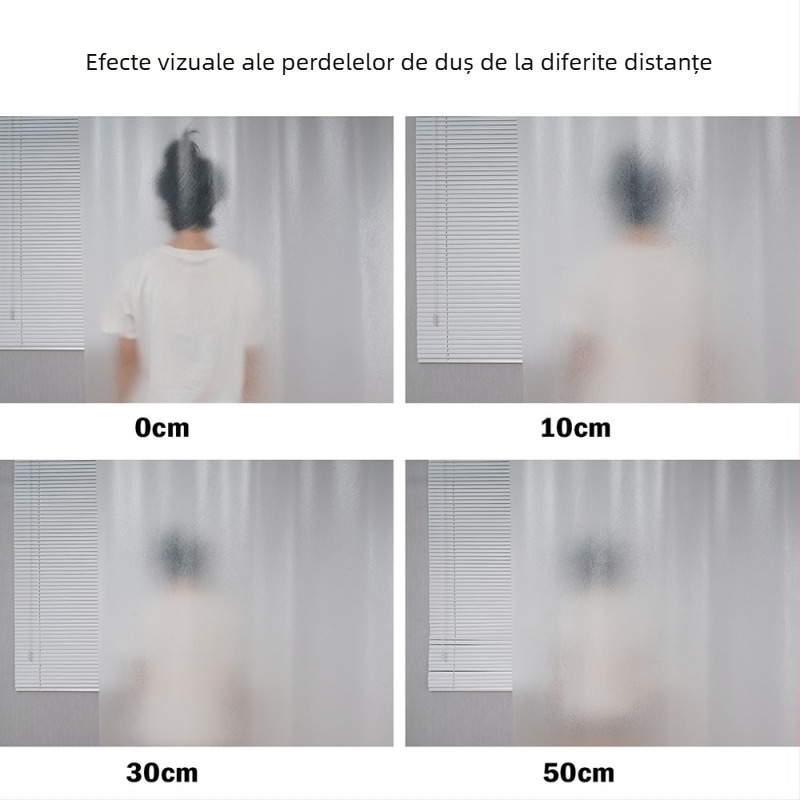 Perdea de duș din PEVA groasă, impermeabilă și rezistentă la mucegai, separator pentru baie, cu magneți