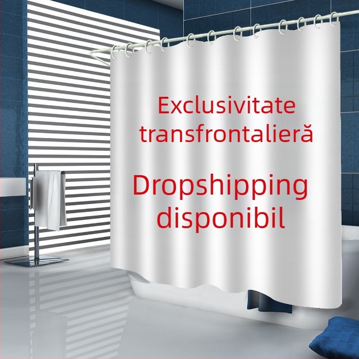 Cortină de duș impermeabilă personalizată cu imprimare digitală – stil modern minimalist