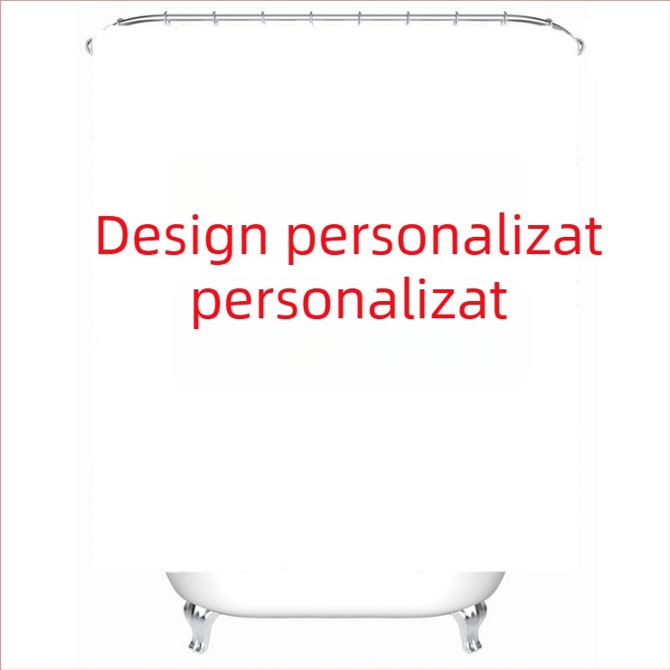 Cortină de duș impermeabilă personalizată cu imprimare digitală – stil modern minimalist