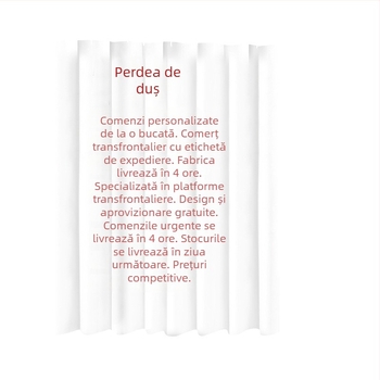 Perdea de duș din poliester, impermeabilă, montaj fără găuri, pentru baie